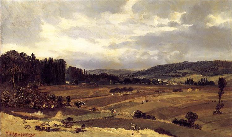 Landscape with Farmland, c.1832 - Théodore Rousseau