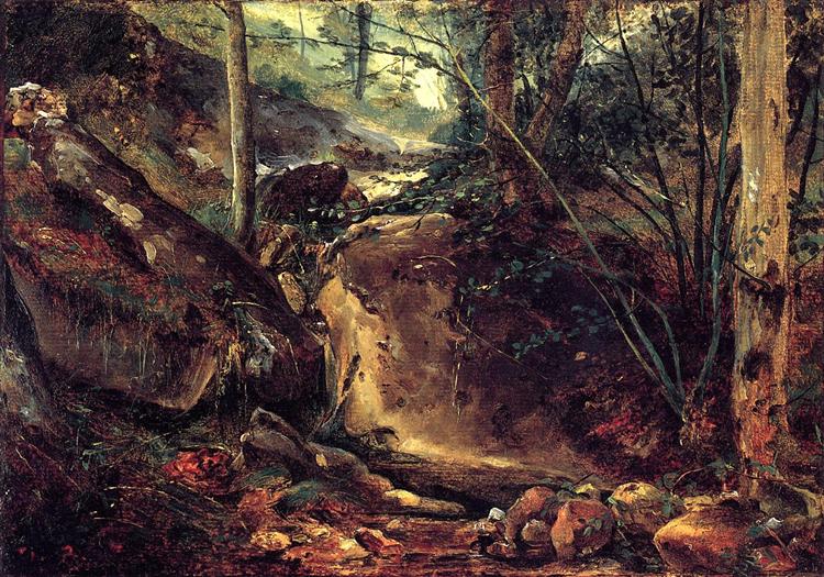 Mountain stream in Auvergne, 1830 - 泰奧多爾·盧梭