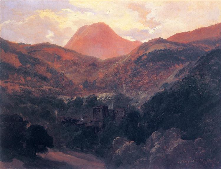 View of the Puy de Dôme and Royat, 1839 - Теодор Руссо