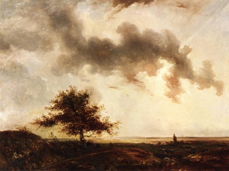 Figures in a landscape - Théodore Rousseau