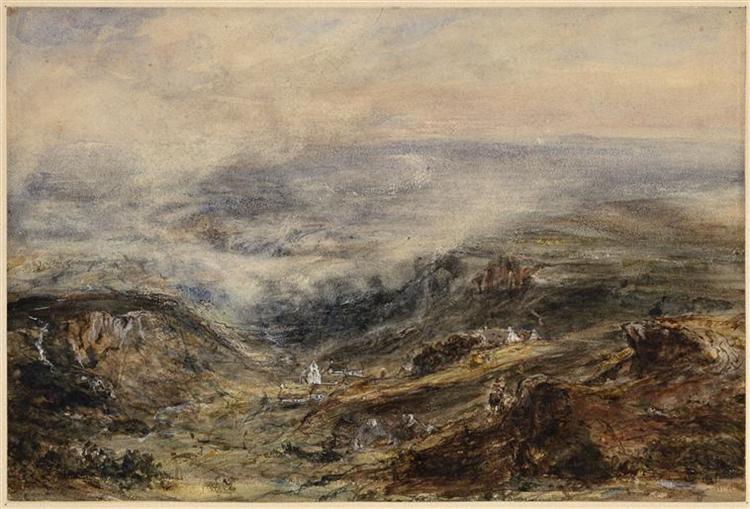 Landscape in Auvergne, c.1830 - Théodore Rousseau