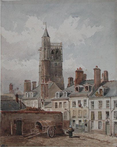 View of the belfry of Orleans, 1852 - Теодор Руссо