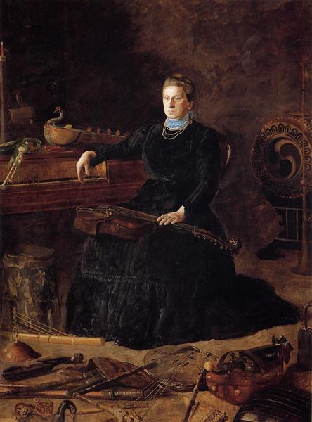 Portrait of Sarah Sagehorn Frishmuth, 1900 - 湯姆·艾金斯