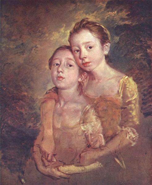 Portrait of the artist's daughter with a cat, c.1759 - Томас Гейнсборо