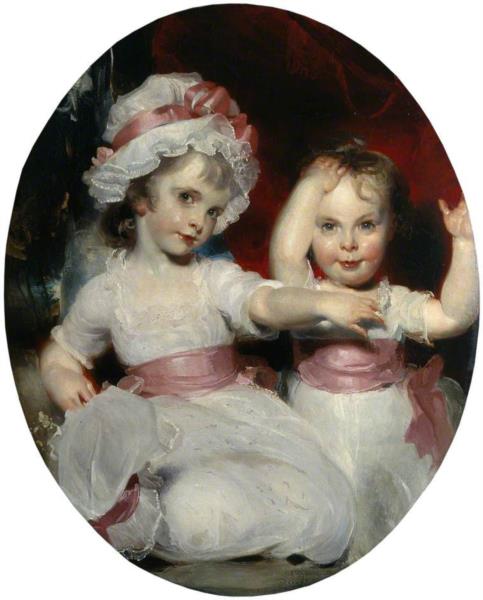 Emily and Harriet Lamb as Children, 1792 - Томас Лоуренс