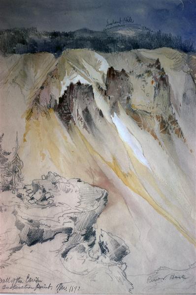 East wall of the canyon from Inspiration Point, 1871 - 托馬斯·莫蘭