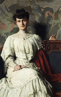 Portrait of Marthe Hientz - Thomas Pollock Anshutz