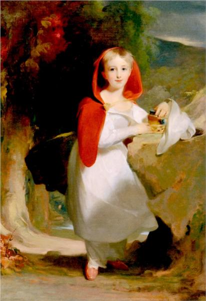 Sarah Esther Hindman as Little Red Riding Hood, 1833 - Thomas Sully