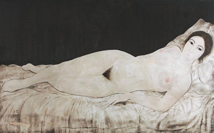 Reclining Nude, 1922 - Цуґухару Фудзіта