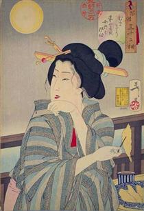 Looking tasty - The appearance of a courtesan during the Kaei era - Tsukioka Yoshitoshi