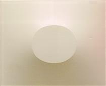 Superficie bianca con ovale in positivo - Turi Simeti