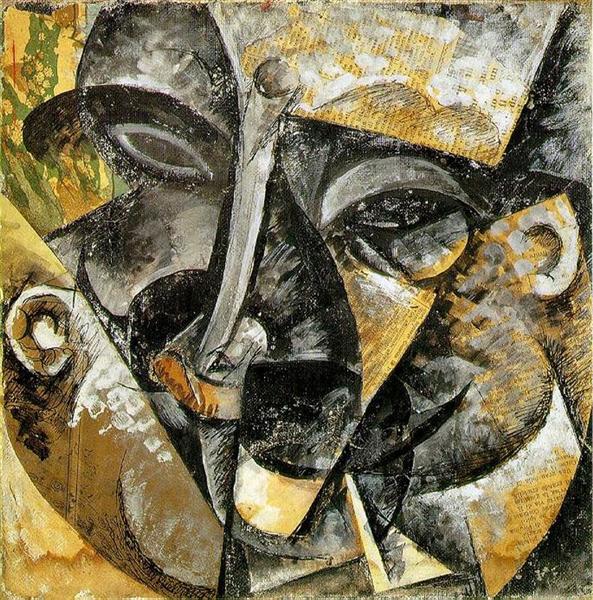 Dynamism of a man's head, 1913 - Умберто Боччони