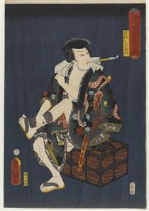 The Actor Kataoka Nizaemon VIII as Kumokiri Nizaemon - Utagawa Kunisada