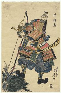 Warrior Holding a Bow - Utagawa Sadatora