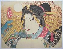 A bust portrait of a beauty - Utagawa Toyokuni II