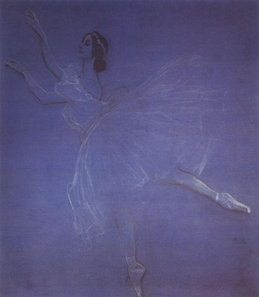 Anna Pavlova in the Ballet Sylphyde, 1909 - Valentin Serov