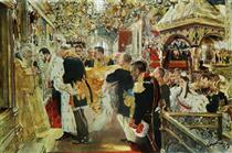 Coronation of the Emperor Nicholas II in The Uspensky Cathedral - Valentin Serov