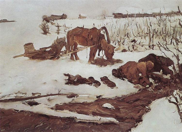 Rinsing Linen. On the River, 1901 - Valentin Serov