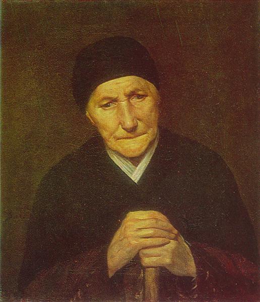 Portrait of an old woman - Wassili Grigorjewitsch Perow