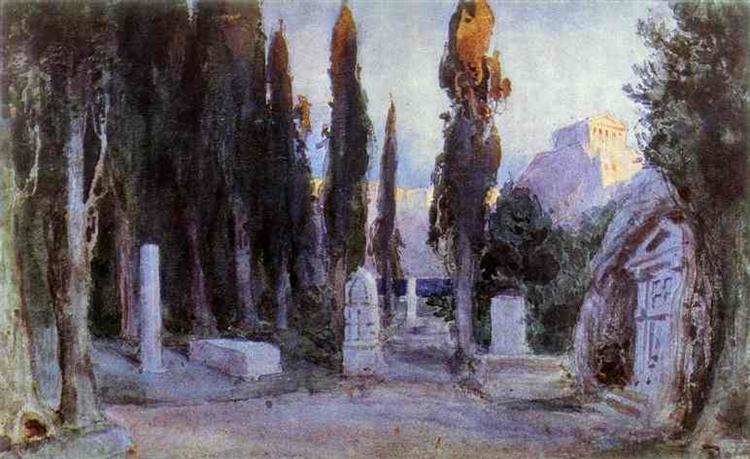 Cemetery, 1897 - Василь Полєнов