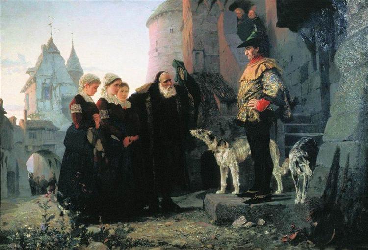 Droit du seigneur, 1874 - Wassili Dmitrijewitsch Polenow
