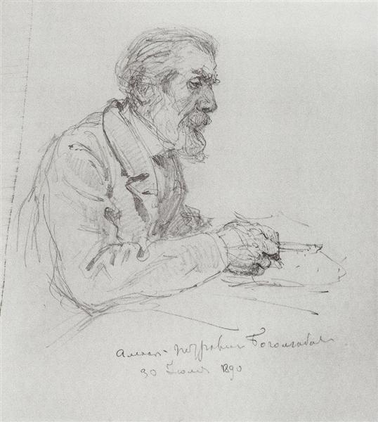 Portrait of A. P. Bogolyubov, 1890 - Василь Полєнов