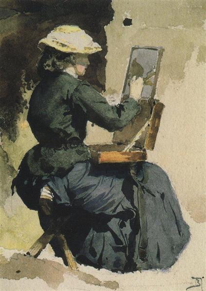 Portrait of N. Yakunchikova, 1882 - Василь Полєнов
