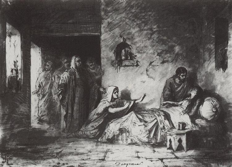 The Ressurection of Jair's daughter, 1871 - Wassili Dmitrijewitsch Polenow