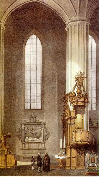 Interior of Bernardine Church in Vilnius, Lithuania, 1848 - Василій Садовніков