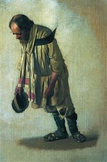 Burlak com o chapéu na mão - Vasily Vasilievich Verechagine