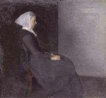 Frederikke Hammershøi, the artist's mother - Vilhelm Hammershoi