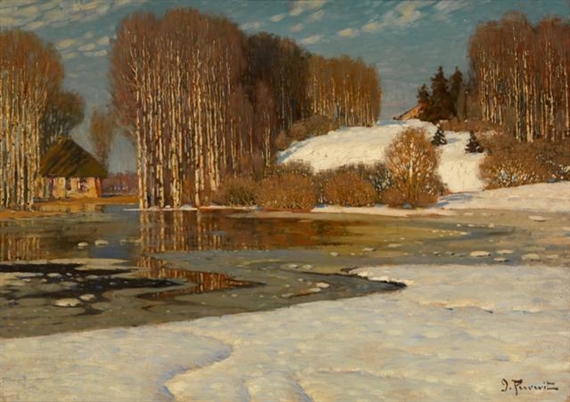 Lake in Early Spring - Вильгельм Пурвит