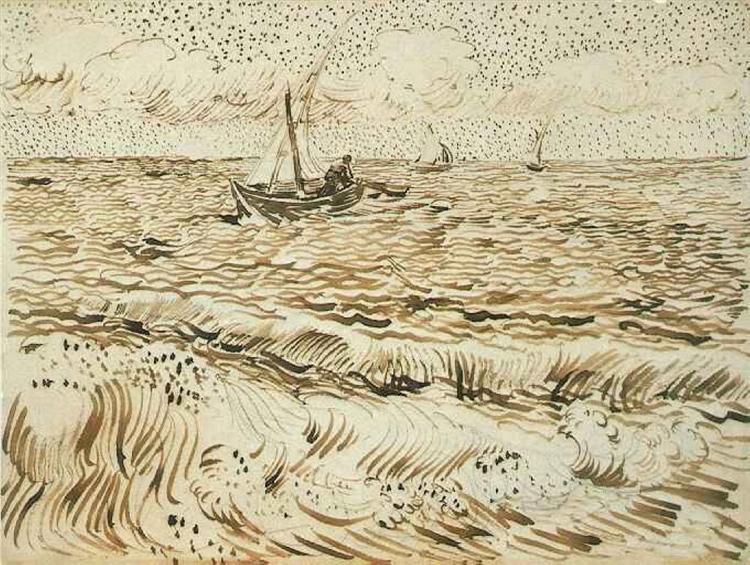A Fishing Boat at Sea, 1888 - Винсент Ван Гог