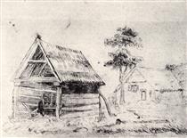 Barn and Farmhouse - Винсент Ван Гог