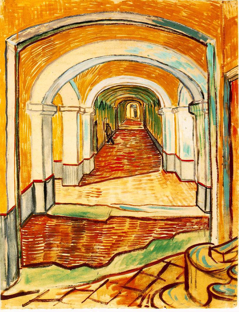 Corridor In The Asylum Vincent Van Gogh Wikiart Org