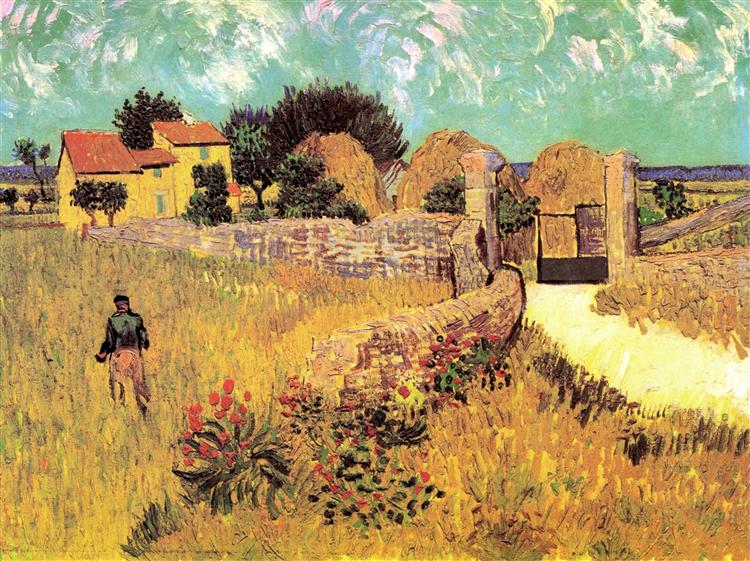 Farmhouse In Provence 1888 Vincent, Paintings Of Farm Houses