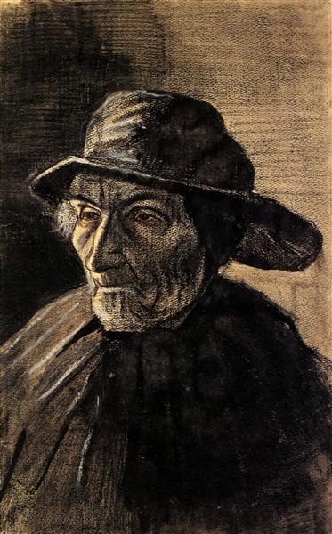 Head of a Fisherman with a Sou'wester, 1883 - 梵谷