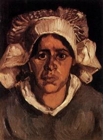 Head of a Peasant Woman with White Cap - Вінсент Ван Гог