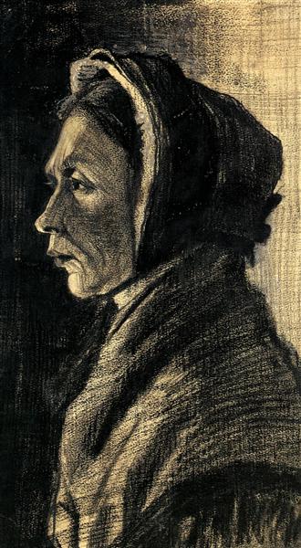 Head of a Woman, 1883 - 梵谷
