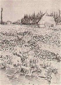 Landscape with Hut in the Camargue - Вінсент Ван Гог