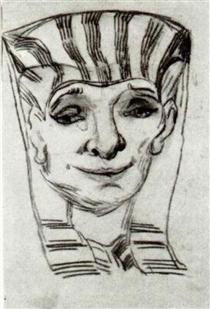 Mask of an Egyptian Mummy - Vincent van Gogh