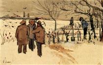 Miners in the Snow Winter - Vincent van Gogh