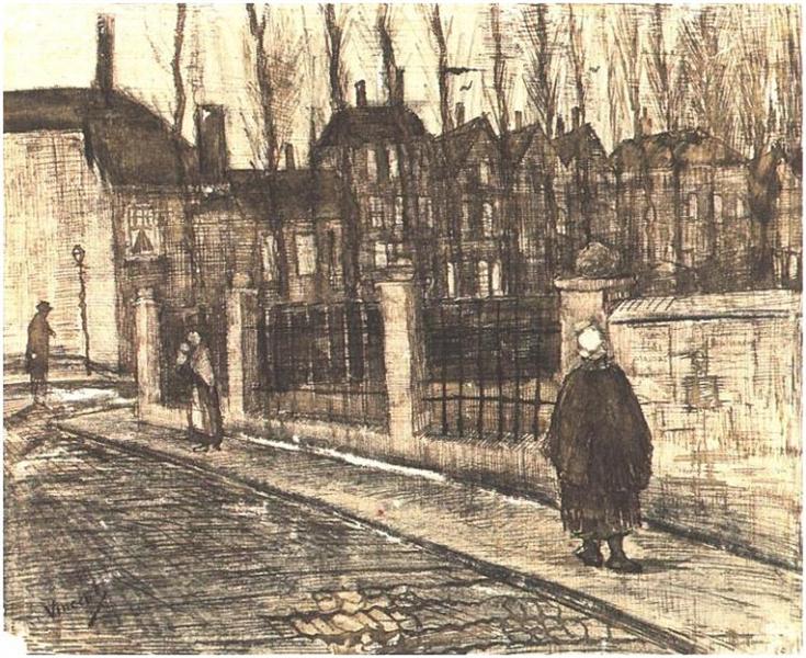 Old Street The Paddemoes, 1882 - Винсент Ван Гог