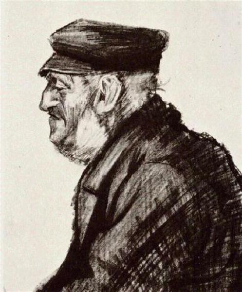 Orphan Man with Cap, Head, 1883 - Vincent van Gogh