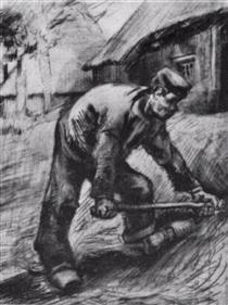 Peasant, Chopping - Винсент Ван Гог