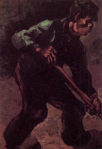 Peasant Digging, 1885 - 梵谷