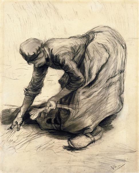 Peasant Woman Gleaning, 1885 - Вінсент Ван Гог