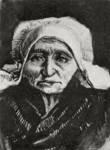 Peasant Woman, Head, c.1884 - 梵高