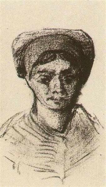 Peasant Woman, Head, c.1884 - 梵谷