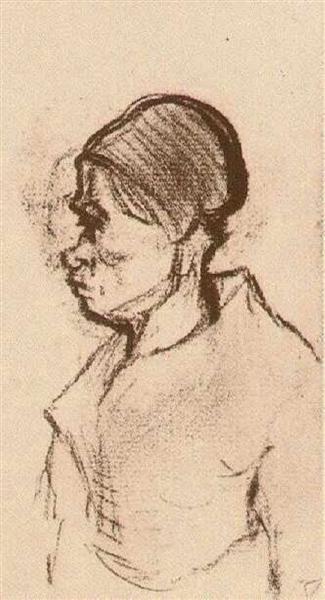 Peasant Woman, Head, c.1884 - 梵谷